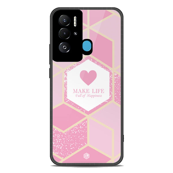 Happiness Series Soft Phone Case - Premium Glass Case - Design 3 - Tecno Pova Neo