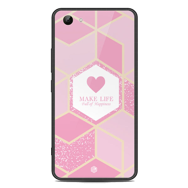 Happiness Series Soft Phone Case - Premium Glass Case - Design 3 - Vivo Y81