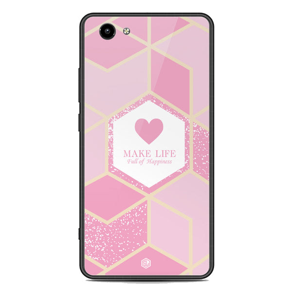 Happiness Series Soft Phone Case - Premium Glass Case - Design 3 - Vivo Y71