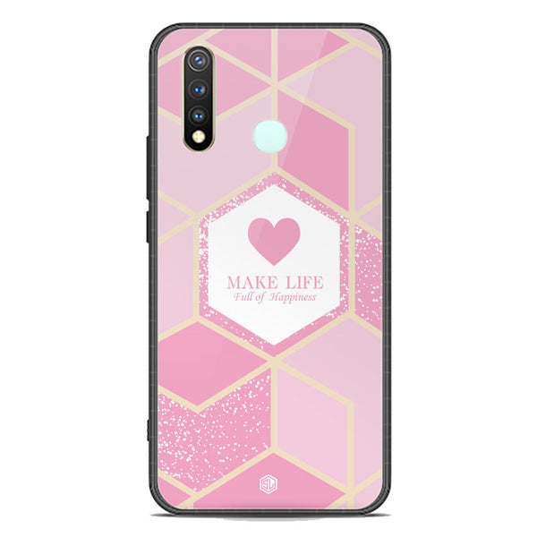Happiness Series Soft Phone Case - Premium Glass Case - Design 3 - Vivo Y19