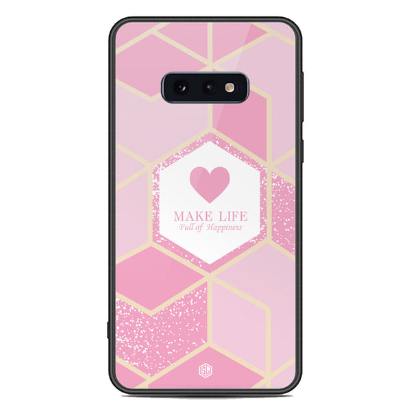 Happiness Series Soft Phone Case - Premium Glass Case - Design 3 - Samsung Galaxy S10e