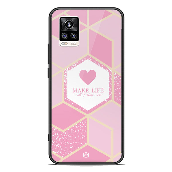 Happiness Series Soft Phone Case - Premium Glass Case - Design 3 - Vivo V20