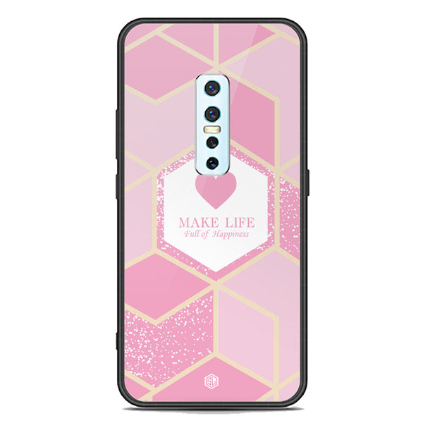 Happiness Series Soft Phone Case - Premium Glass Case - Design 3 - Vivo V17 Pro