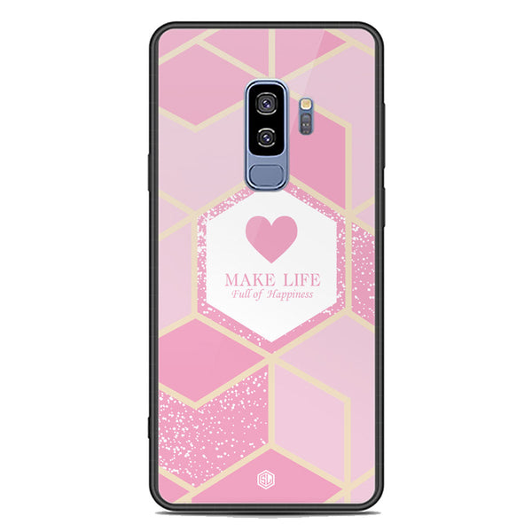 Happiness Series Soft Phone Case - Premium Glass Case - Design 3 - Samsung Galaxy S9 Plus