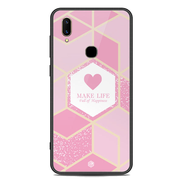 Happiness Series Soft Phone Case - Premium Glass Case - Design 3 - Vivo V11 Pro