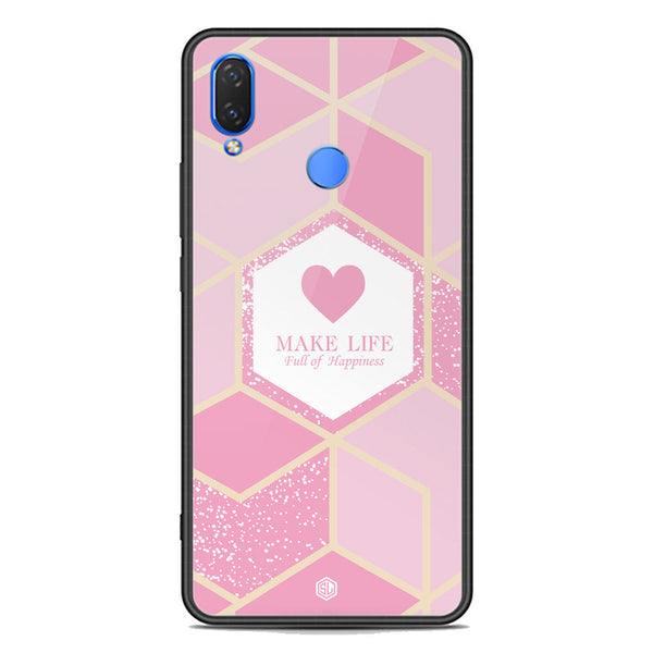 Happiness Series Soft Phone Case - Premium Glass Case - Design 3 - Huawei Y7 Prime 2019