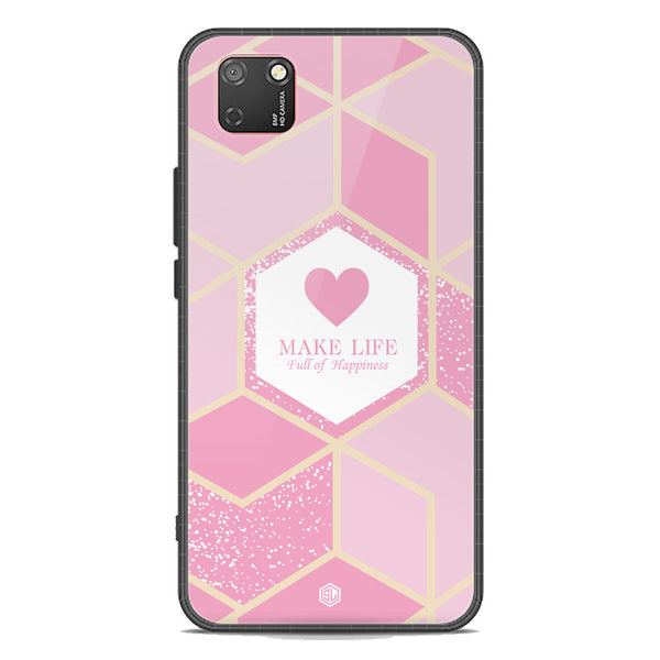 Happiness Series Soft Phone Case - Premium Glass Case - Design 3 - Huawei Y5p