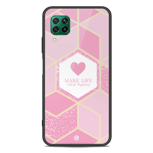 Happiness Series Soft Phone Case - Premium Glass Case - Design 3 - Huawei P40 lite