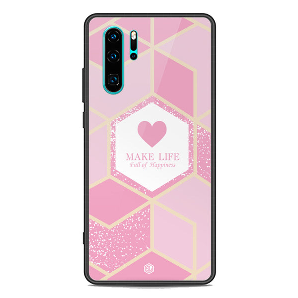 Happiness Series Soft Phone Case - Premium Glass Case - Design 3 - Huawei P30 Pro