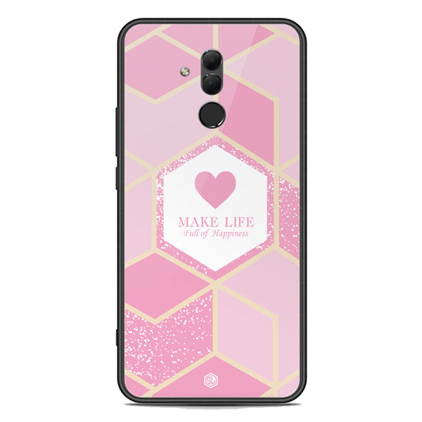 Happiness Series Soft Phone Case - Premium Glass Case - Design 3 - Huawei Mate 20 Lite