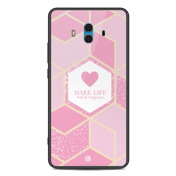 Happiness Series Soft Phone Case - Premium Glass Case - Design 3 - Huawei Mate 10