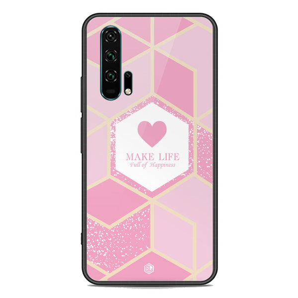 Happiness Series Soft Phone Case - Premium Glass Case - Design 3 - Honor 20 Pro