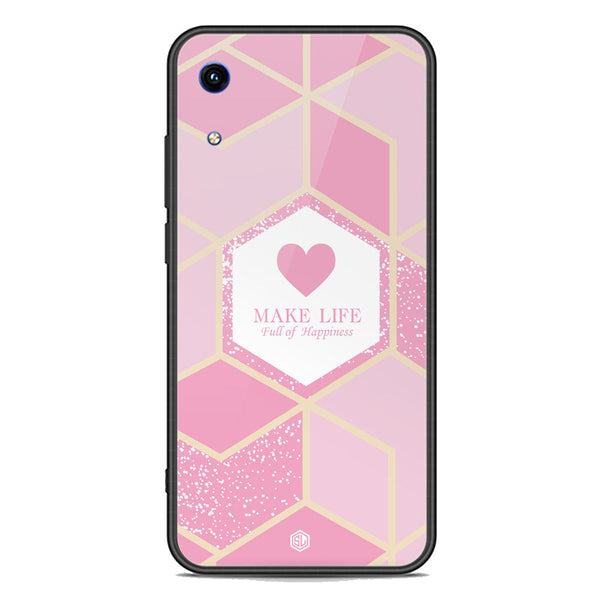 Happiness Series Soft Phone Case - Premium Glass Case - Design 3 - Huawei Honor 8A