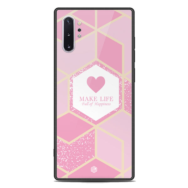 Happiness Series Soft Phone Case - Premium Glass Case - Design 3 - Samsung Galaxy Note 10 Plus