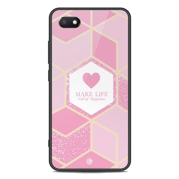 Happiness Series Soft Phone Case - Premium Glass Case - Design 3 - Huawei Honor 7S