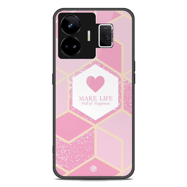 Happiness Series Soft Phone Case - Premium Glass Case - Design 3 - Realme GT Neo 5