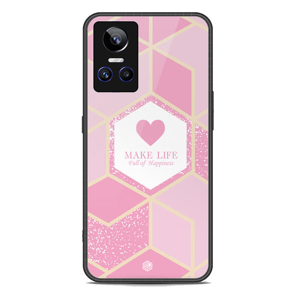 Happiness Series Soft Phone Case - Premium Glass Case - Design 3 - Realme GT Neo 3