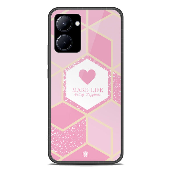 Happiness Series Soft Phone Case - Premium Glass Case - Design 3 - Realme C33