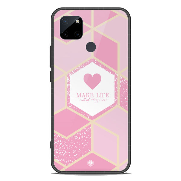 Happiness Series Soft Phone Case - Premium Glass Case - Design 3 - Realme C25Y