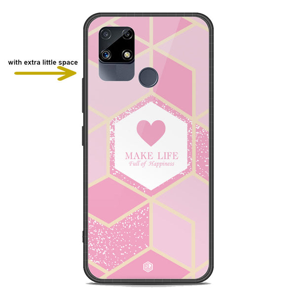 Happiness Series Soft Phone Case - Premium Glass Case - Design 3 - Realme C25