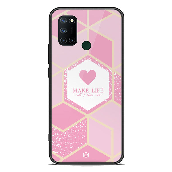 Happiness Series Soft Phone Case - Premium Glass Case - Design 3 - Realme C17