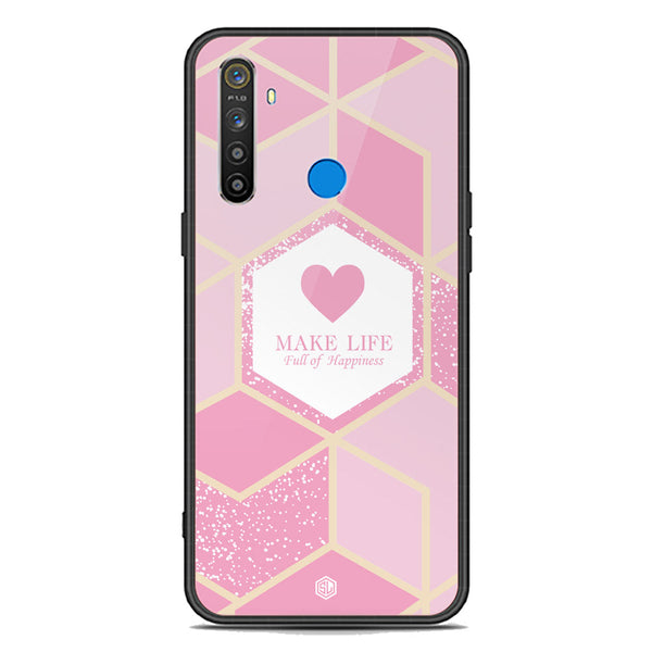 Happiness Series Soft Phone Case - Premium Glass Case - Design 3 - Realme 6i