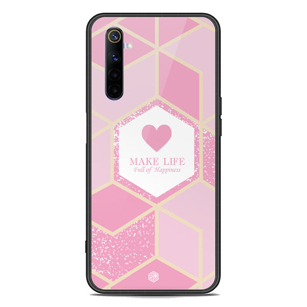 Happiness Series Soft Phone Case - Premium Glass Case - Design 3 - Realme 6
