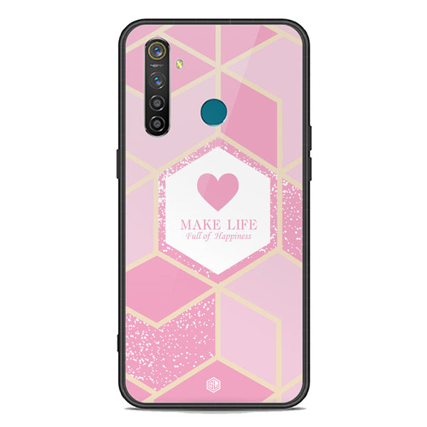 Happiness Series Soft Phone Case - Premium Glass Case - Design 3 - Realme 5 Pro