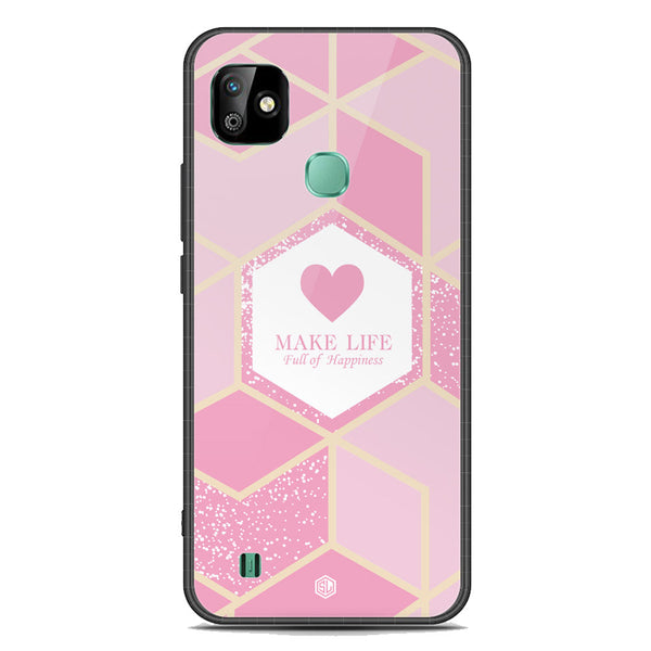Happiness Series Soft Phone Case - Premium Glass Case - Design 3 - Infinix Smart HD 2021