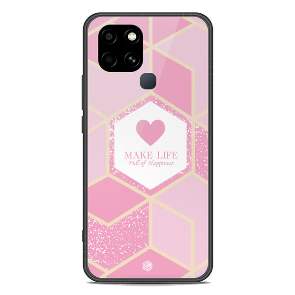 Happiness Series Soft Phone Case - Premium Glass Case - Design 3 - Infinix Smart 6