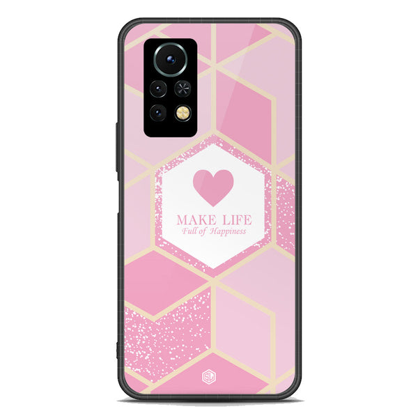 Happiness Series Soft Phone Case - Premium Glass Case - Design 3 - Infinix Note 11s