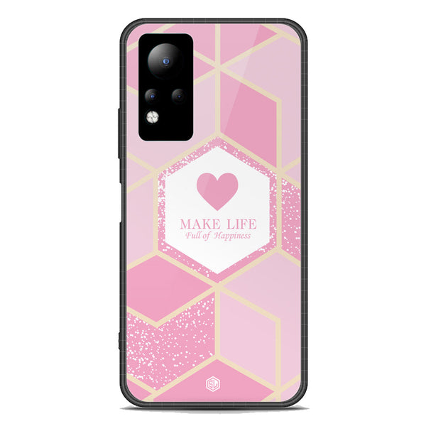 Happiness Series Soft Phone Case - Premium Glass Case - Design 3 - Infinix Note 11