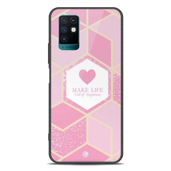 Happiness Series Soft Phone Case - Premium Glass Case - Design 3 - Infinix Note 10