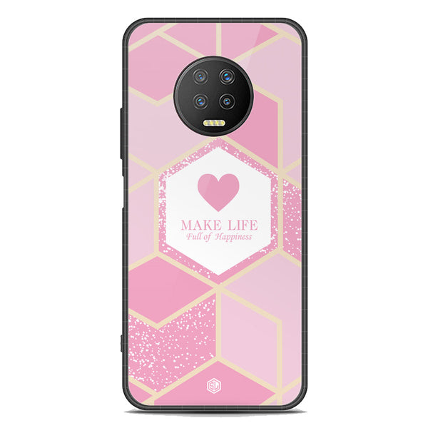 Happiness Series Soft Phone Case - Premium Glass Case - Design 3 - Infinix Note 7