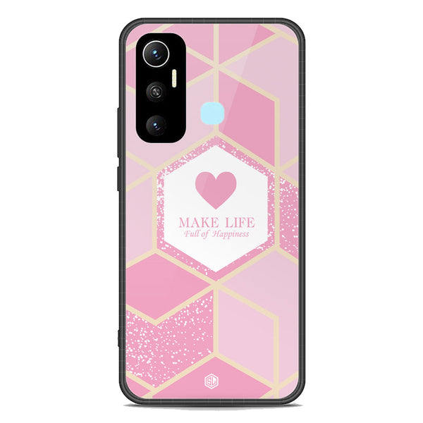 Happiness Series Soft Phone Case - Premium Glass Case - Design 3 - Infinix Hot 11