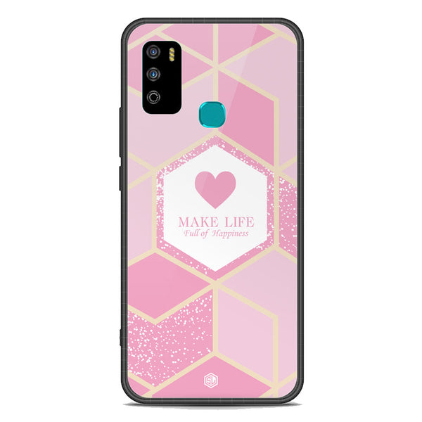 Happiness Series Soft Phone Case - Premium Glass Case - Design 3 - Infinix Hot 9 Play