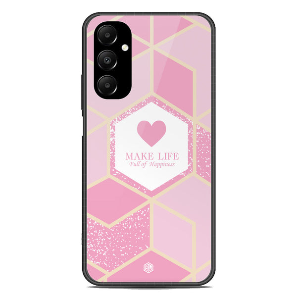 Happiness Series Soft Phone Case - Premium Glass Case - Design 3 - Samsung Galaxy A05s