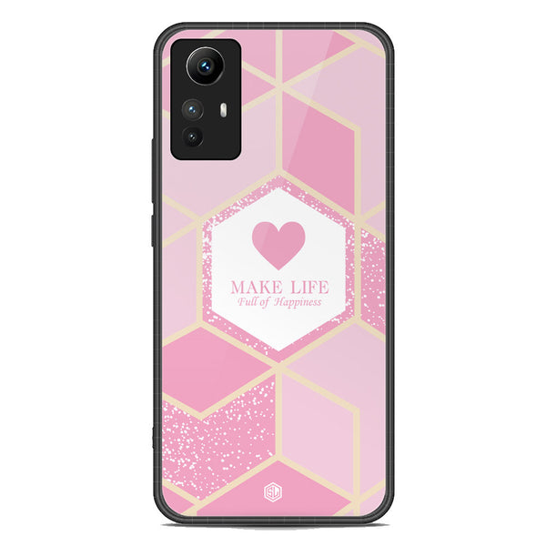 Happiness Series Soft Phone Case - Premium Glass Case - Design 3 - Xiaomi Redmi Note 12S
