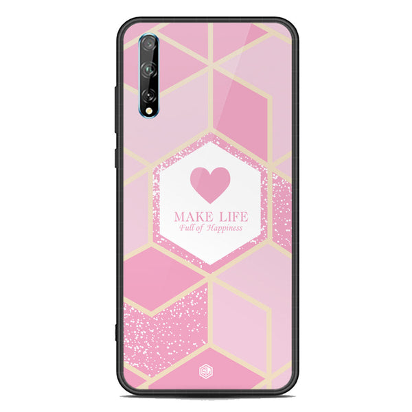 Happiness Series Soft Phone Case - Acrylic Case - Design 3 - - Huawei Y8p