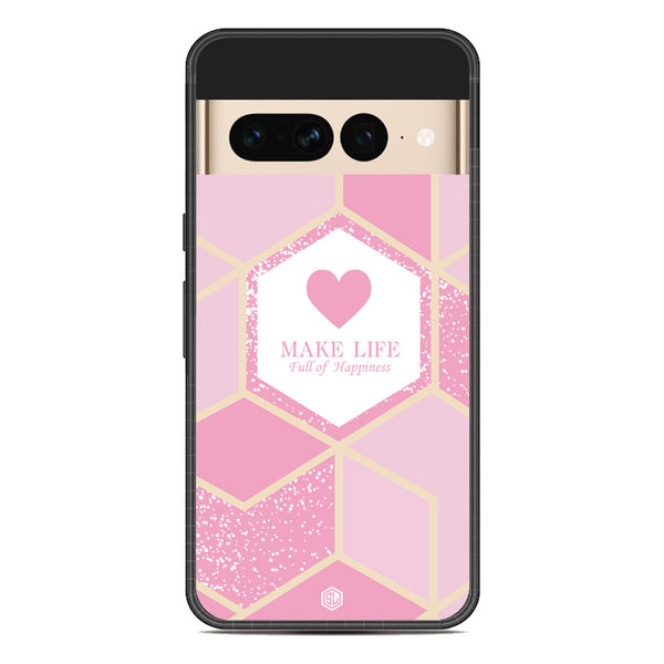 Happiness Series Soft Phone Case - Metal Case - Design 3 - Google Pixel 7 Pro