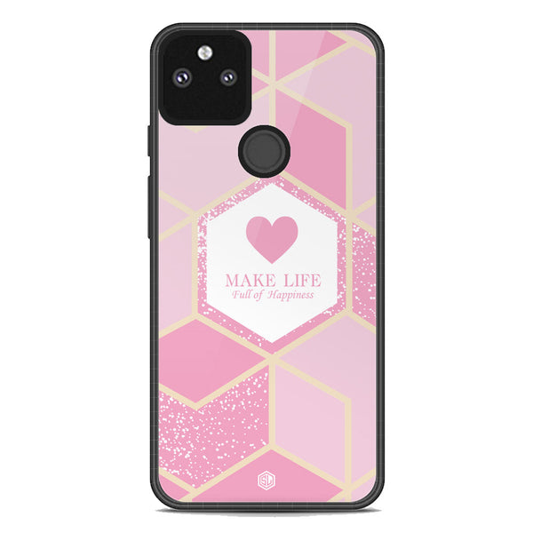 Happiness Series Soft Phone Case - Metal Case - Design 3 - Google Pixel 5a 5G