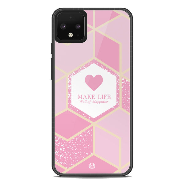 Happiness Series Soft Phone Case - Metal Case - Design 3 - Google Pixel 4