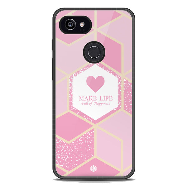 Happiness Series Soft Phone Case - Metal Case - Design 3 - Google Pixel 3 XL