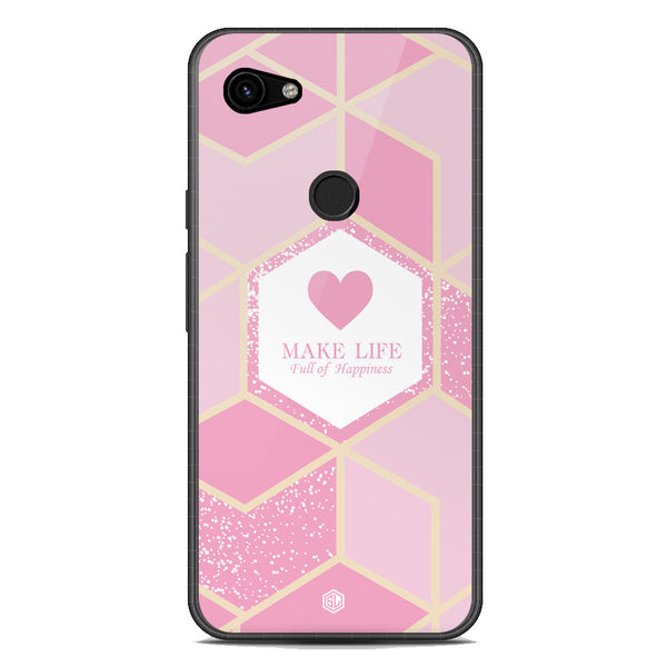 Happiness Series Soft Phone Case - Metal Case - Design 3 - Google Pixel 3a
