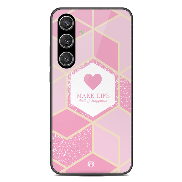 Happiness Series Soft Phone Case - Premium Glass Case - Design 3 - Samsung Galaxy S24 Plus