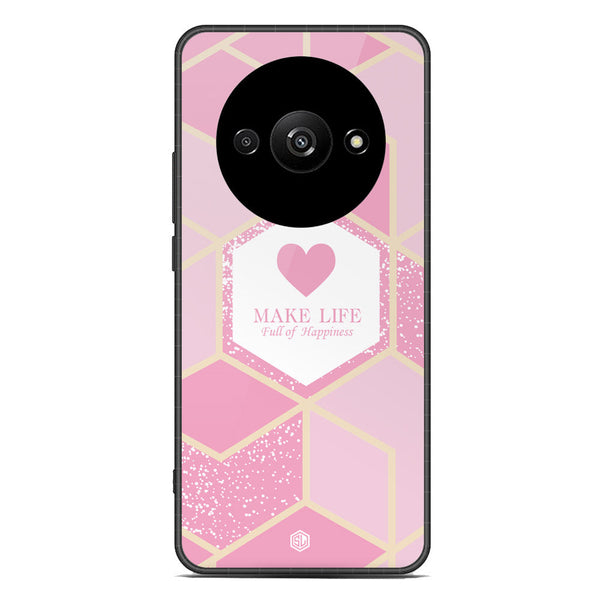 Happiness Series Soft Phone Case - Premium Glass Case - Design 3 - Xiaomi Redmi A3