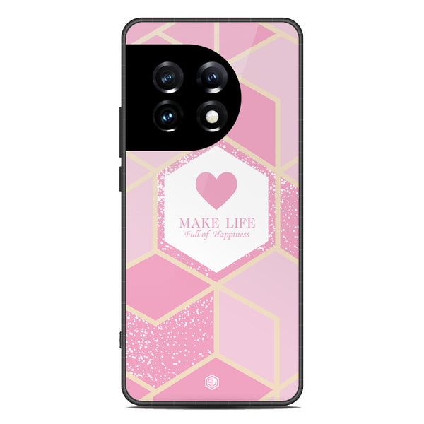 Happiness Series Soft Phone Case - Premium Glass Case - Design 3 - OnePlus Ace 2 Pro