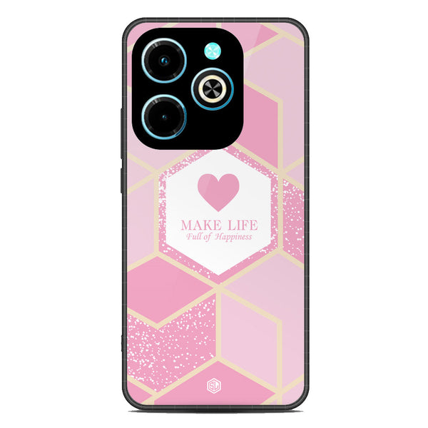 Happiness Series Soft Phone Case - Metal Case - Design 3 - Infinix Hot 40i