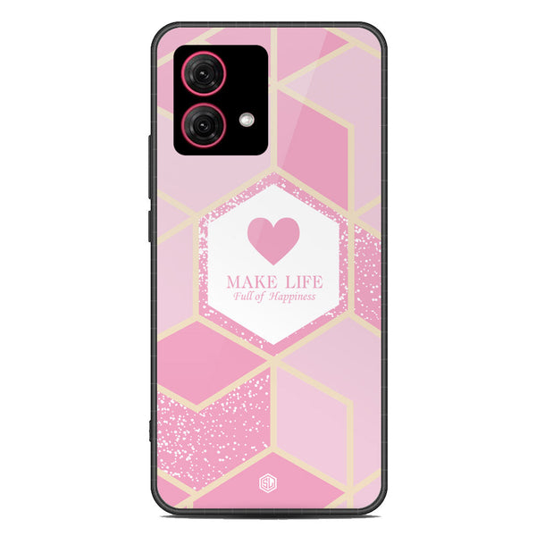 Happiness Series Soft Phone Case - Metal Case - Design 3 - Motorola Moto G84