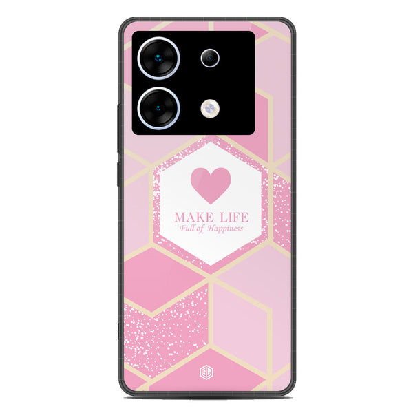 Happiness Series Soft Phone Case - Metal Case - Design 3 - Infinix Zero 30